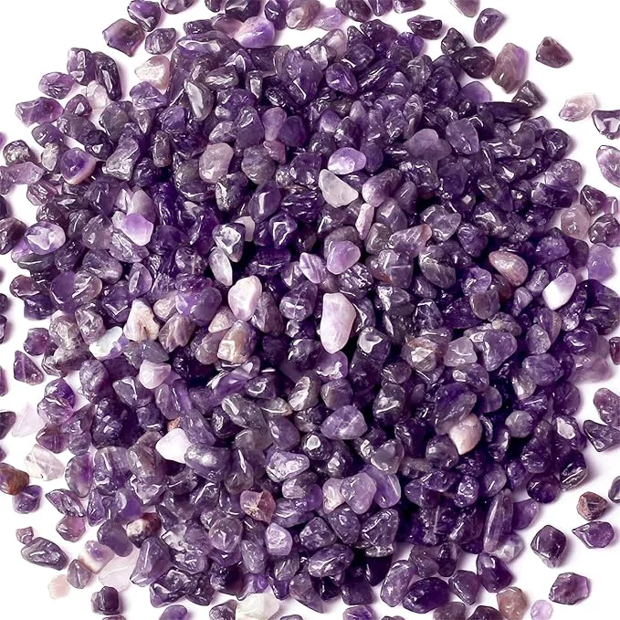 Eco-Friendly Amethyst Healing Crystal Chips Bulk Gemstones Sets Tumbled Chips Crushed Stones Original Design
