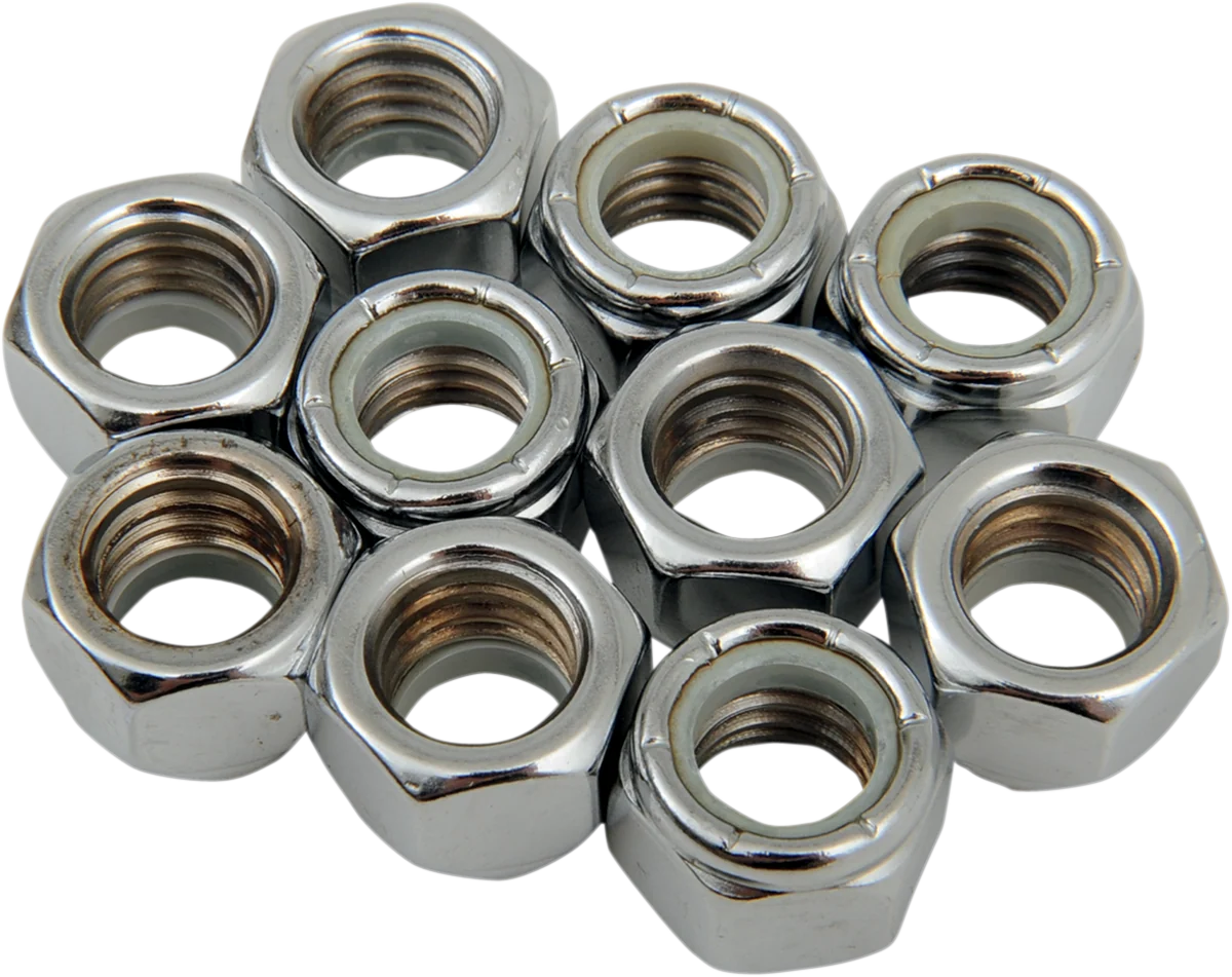 Versatile DRAG SPECIALTIES Nuts – Nylon – Chrome – 7 16 -14 MPB279 Fashionable