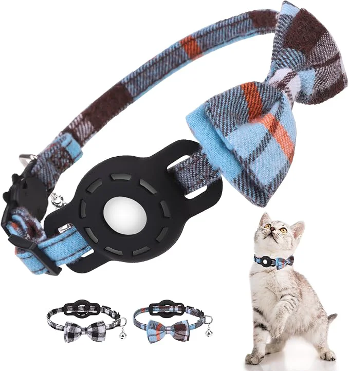 Quality Airtag Cat Collar with Bells Kitten Collar Breakaway Official
