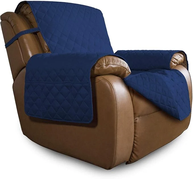 Selected Easy-Going Oversized Recliner Cover Reversible Couch Cover Sofa Cover for Living Room Water Resistant Furniture Protector with Elastic Straps for Pets Dog Oversized Recliner Navy Navy About ThisOverview Fine