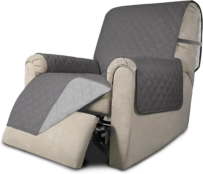Clean Easy-Going Recliner Chair Slipcover Reversible Sofa Cover Water Resistant Couch Cover Furniture Protector with Elastic Straps for Pets Dog Recliner 22 inch Gray Light Gray About ThisOverview Classic