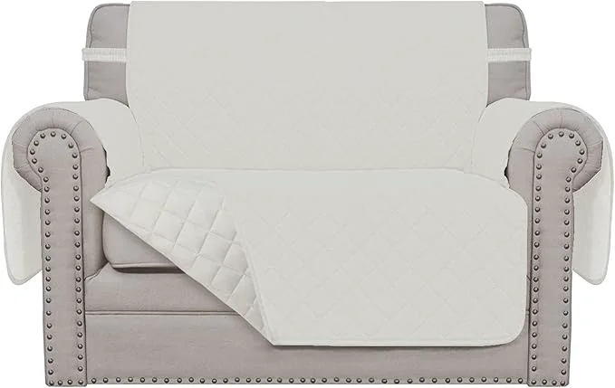 Easy-to-Use Easy-Going Oversized Chair Sofa Slipcover Reversible Sofa Cover Water Resistant Couch Cover Furniture Protector Cover with Elastic Straps for Pets Dog Oversized Chair Ivory Ivory About ThisOverview Soft