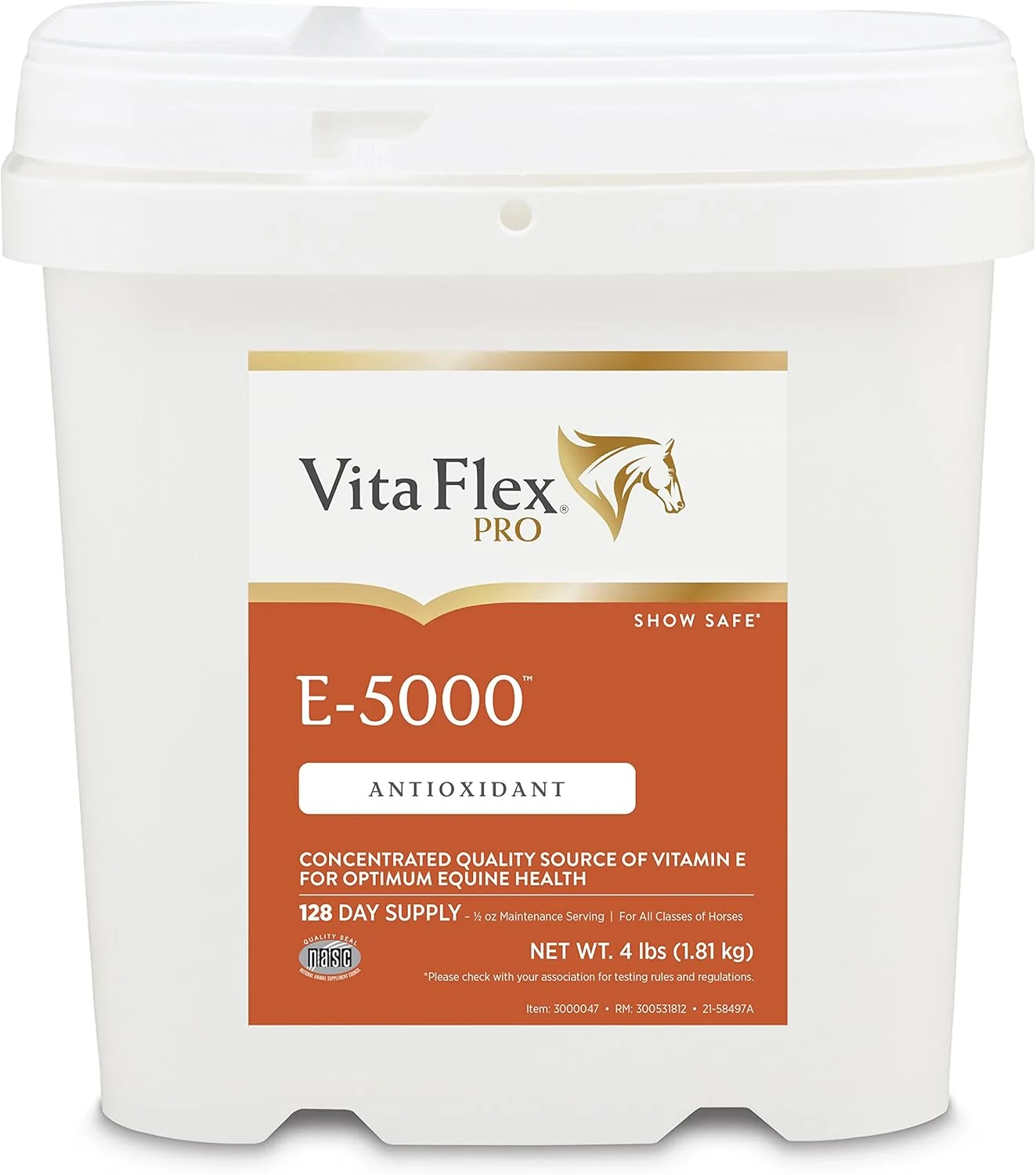 Refined Pro E-5000 Premium Quality Horse Vitamin E 4 lbs. 128-Day Supply Sustainable