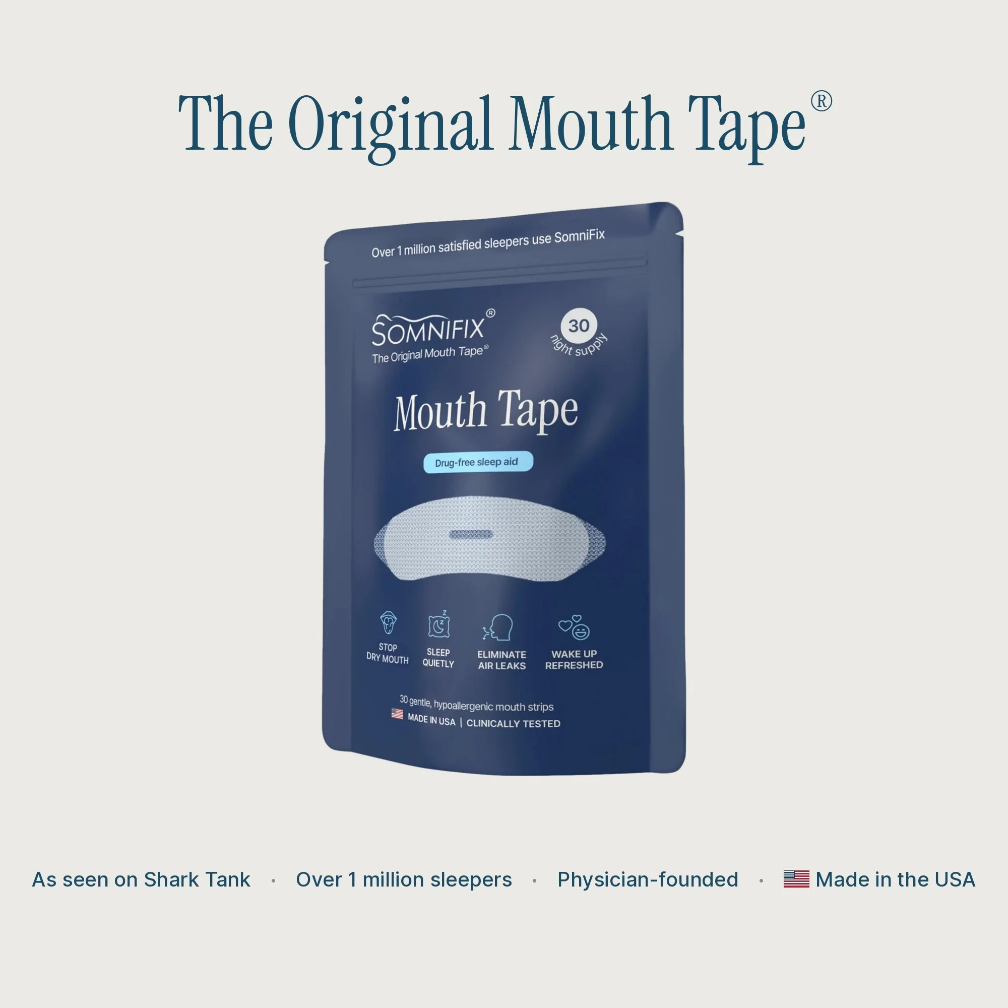Enhanced SomniFix Mouth Strips Safe
