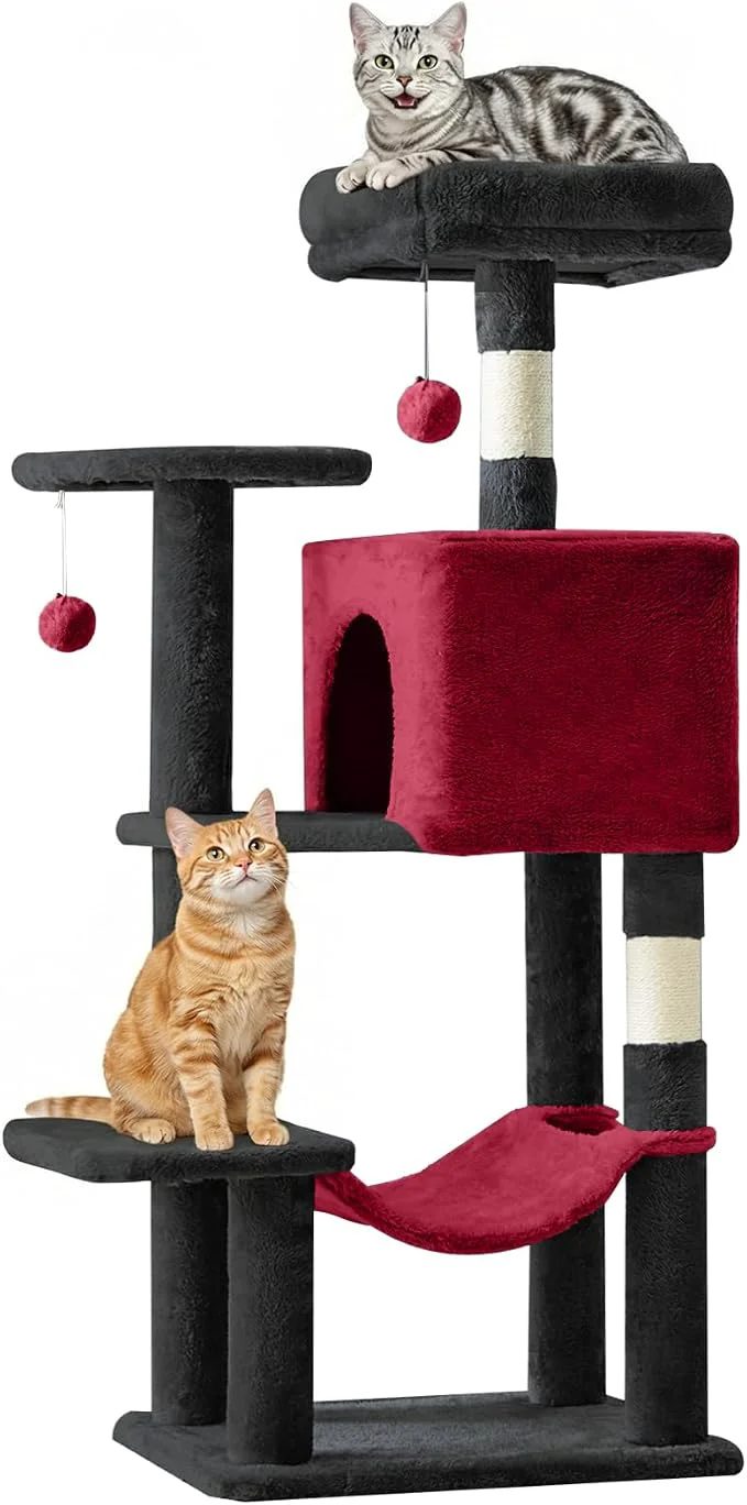 Consistent DUMOS Small 44 Inch Cat Tree Tower Cat Climbing Tower Trendy