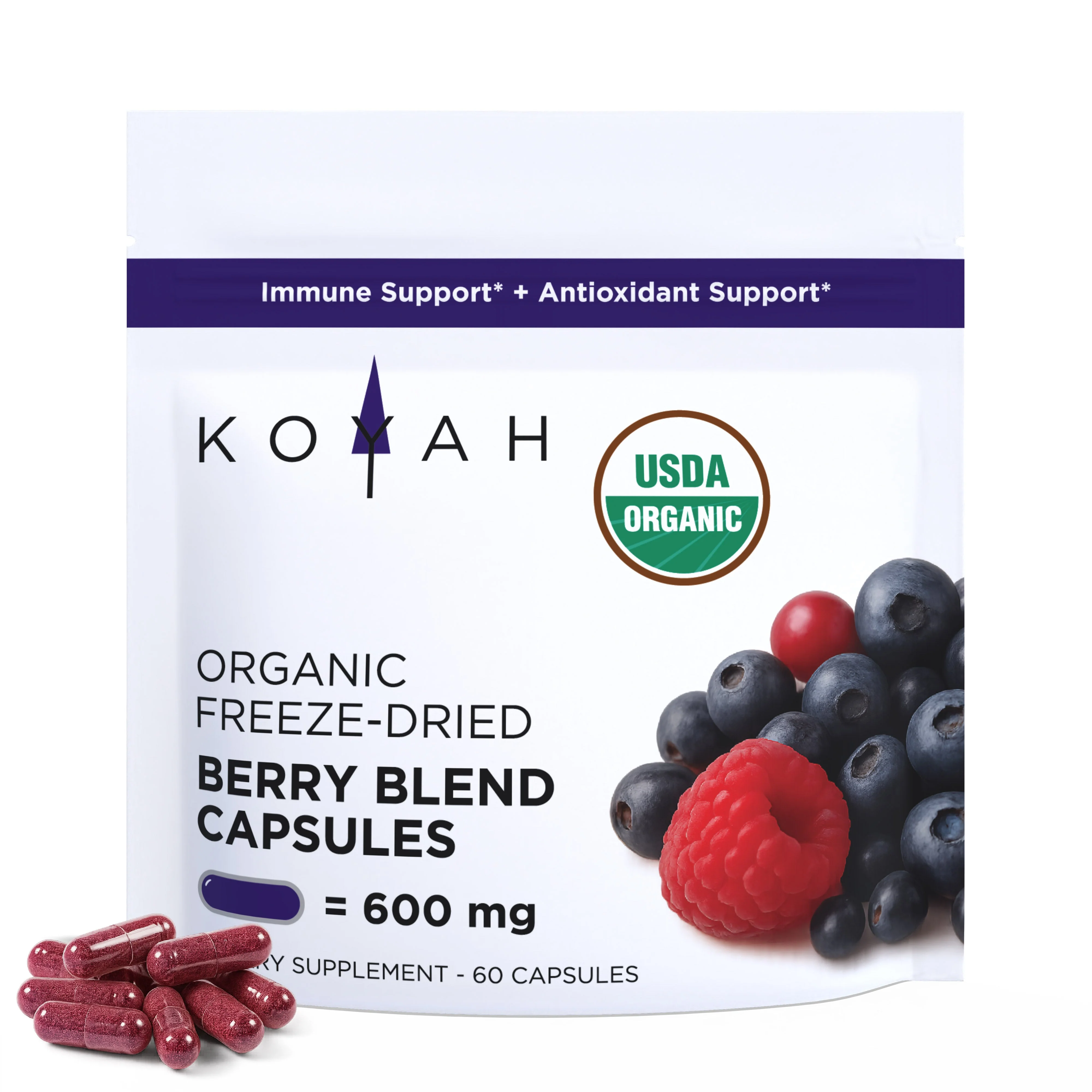 User-Friendly Organic Berry Blend Capsules Comfortable