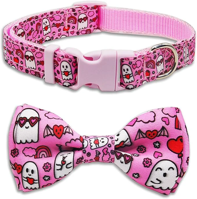 Fine Crafted Valentine s Day Dog Collar Adjustable Puppy Collar Crafted