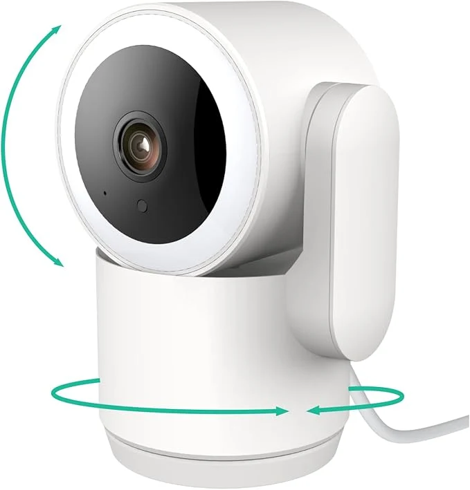 Clean Luna 2K Indoor Cameras for Home Security 2.4GHz 5GHz WiFi 360-Degree Pan-Tilt Built-in Spotlight Human Auto Tracking Siren Pet Dog Baby Camera with Phone app White 2026 Upgrade Version About ThisOverview High-Grade
