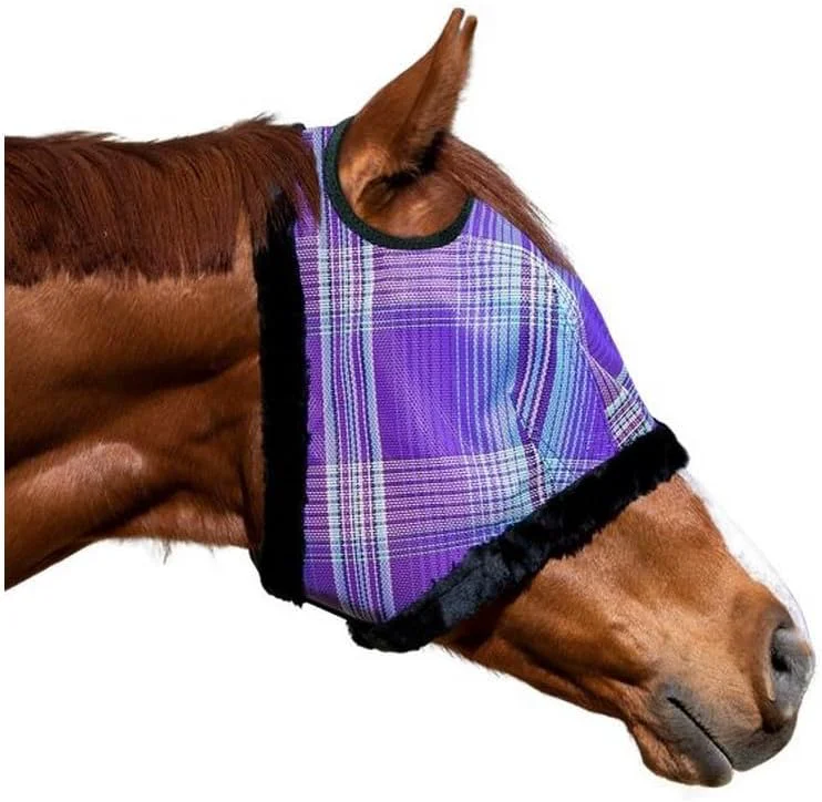 Specialty Kensington UV Fly Mask with Fleece Trim – Protective Mask with Dual Ear Opening Size XXL Color 2017-Lavender Mint Fast