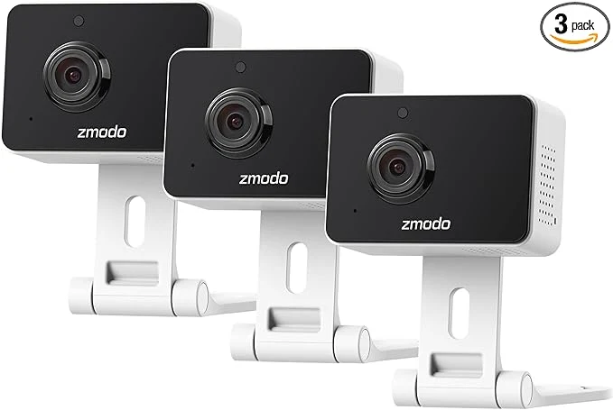 Official Zmodo 1080p 3pack Mini WiFi Camera Two-Way Audio Video Baby Monitor Black with White 3 Count Pack of 1 ZM-SH75D001-WA-3 About ThisOverview Professional