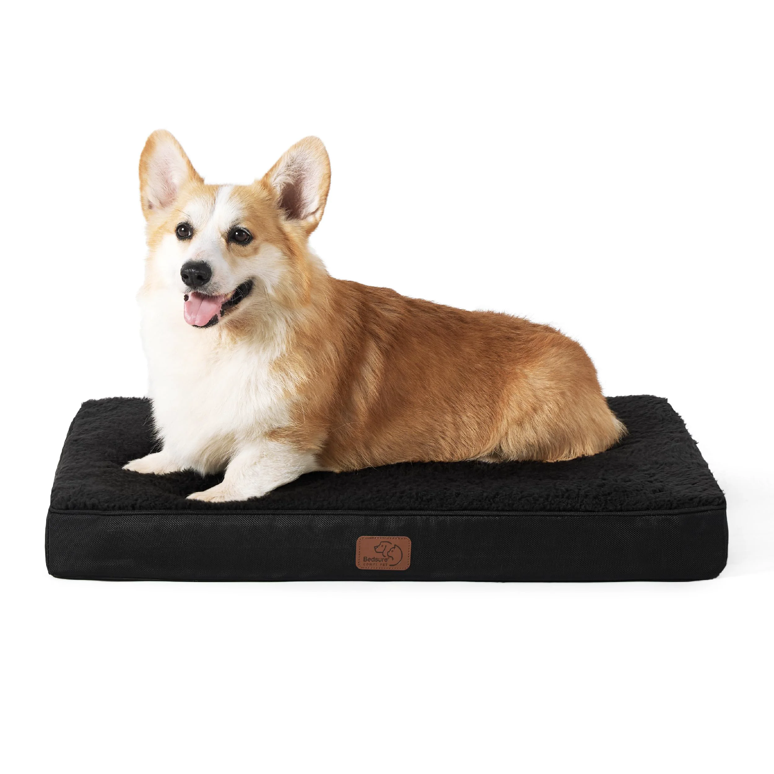 Environmentally Friendly Bedsure Large Dog Bed for Crate — Orthopedic Egg Crate Foam Removable Washable Cover Up to 50 lbs Premium Material