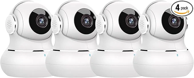 Original litokam Indoor Security Camera 4 Pack 360° WiFi Cameras for Home Security 2K Baby Monitor with Night Vision Pet Nanny Cam with Motion Detection 2-Way AudioAbout ThisOverview Refined