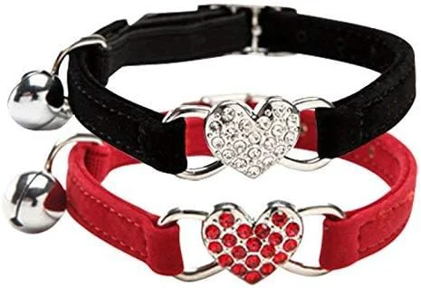 Long-Lasting CHUKCHI Pink Soft Velvet Safe Cat Adjustable Collar Verified