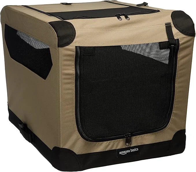 Expertly Made Amazon Basics Portable Folding Soft Dog Crate Collapsible Travel Kennel Genuine