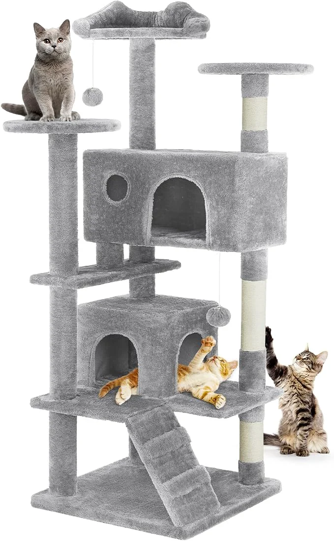Relaxed DUMOS 54-inch Indoor Cat Tree Tower –Multi-Level Pet House Outstanding