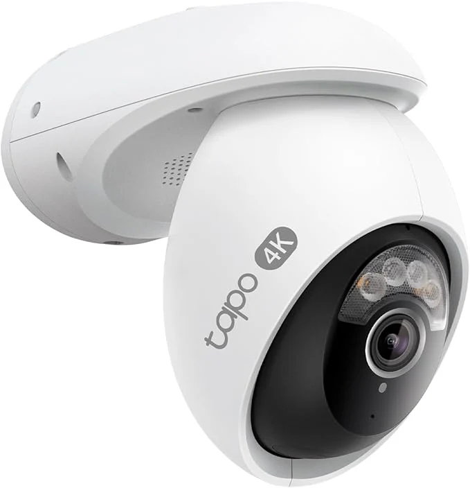Premium Material Tapo 4K 8MP Wired Pan Tilt Outdoor Security Camera Person Vehicle Detect 360° View Color Night Local AI SD Cloud Storage Works w Alexa Google Assistant 2.4 GHz WiFi C560WSAbout ThisOverview Dependable