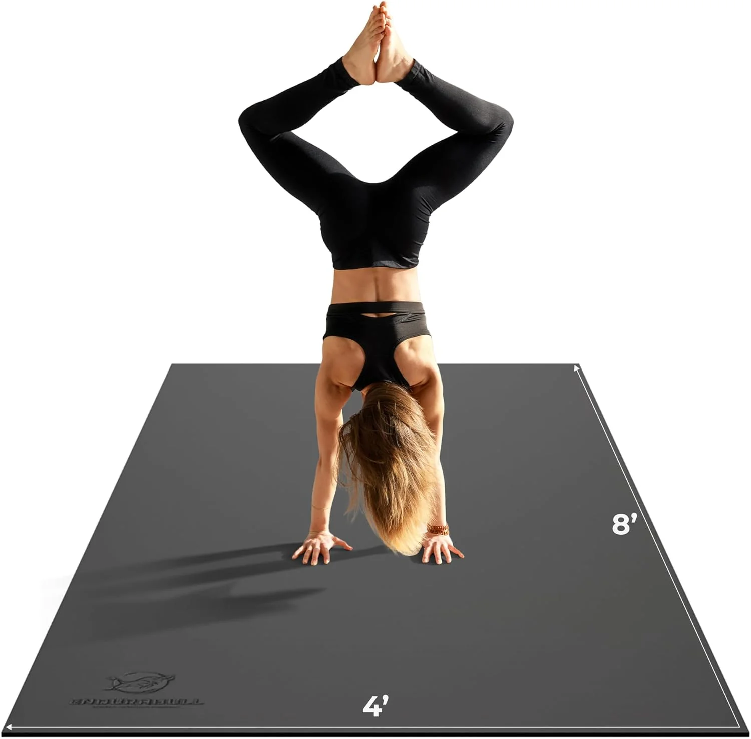 Efficient 8FT x 4FT Extra Large Exercise Mat – PVC Floor Workout Mat with Carry Bag Cleaning Cloth – Non slip Thick Workout Mats for Home Gym Flooring Fitness Training Mat for Weights Pilates Cardio Convenient