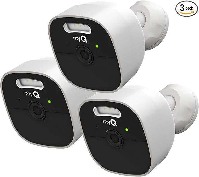 User-Friendly myQ Outdoor Battery Camera 2K Camera Color Night Vision Spotlight Motion Alerts Live View with Two-Way Talk Wireless Weather-Resistant Outdoor White 3 PackAbout ThisOverview Specialty