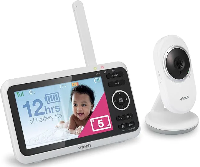Specialty VTech VM350 No WiFi Video Baby Monitor – 5 High-Resolution Screen Fixed Camera with 2X Zoom 1000ft Range Automatic Night Vision 2-Way Talk Lullabies Temperature SensorAbout ThisOverview Long-Lasting