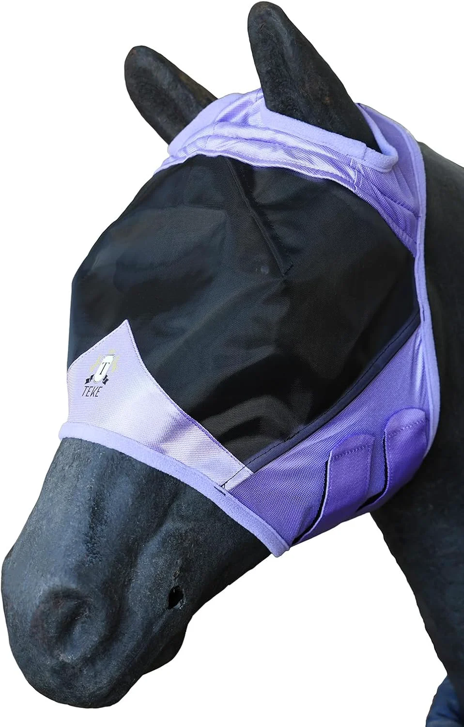 High-Quality T TEKE Fine Mesh Horse Fly Mask w No Ears UV Blocking 3D Eye Visor with Extra Fleece Cushioned Forehead Protection from Insect Pests Superior