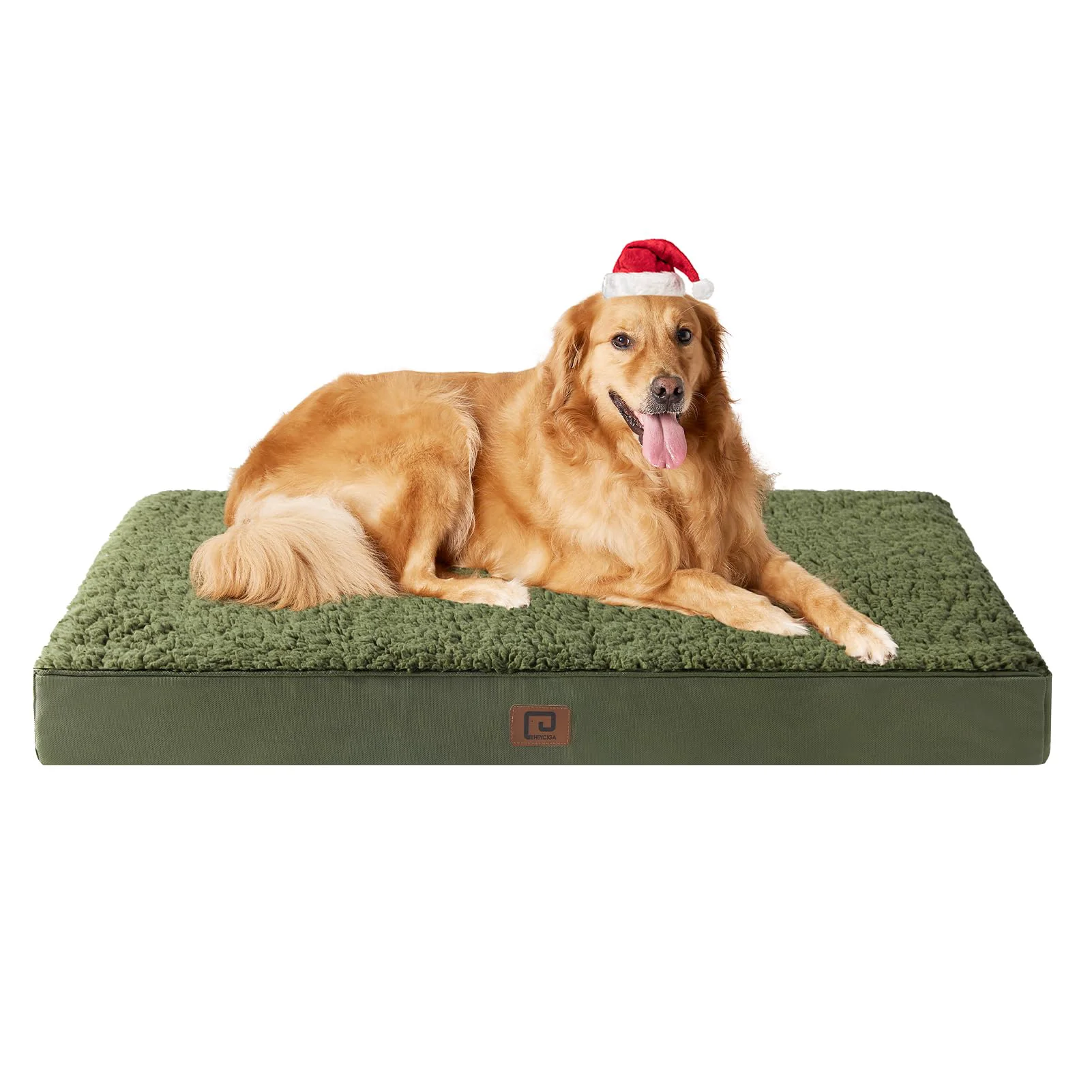Crafted EHEYCIGA Orthopedic XL Dog Bed for Extra Large Dogs – Removable Cover Dark Green 44×32 Convenient