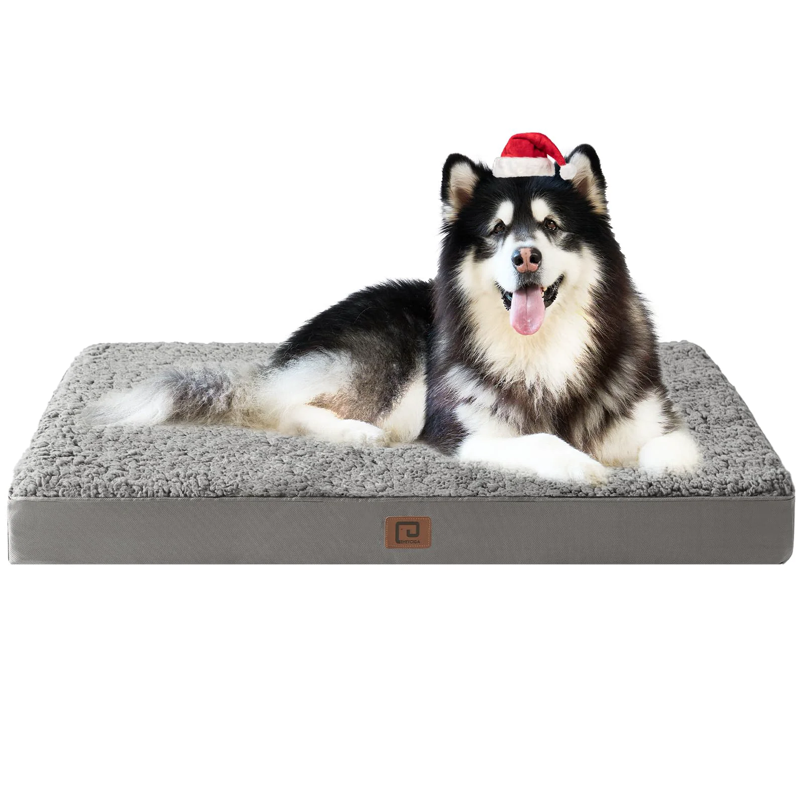 Reliable EHEYCIGA Orthopedic Foam Dog Bed XXL – 47 x 29 in 3.5 in Thick Light Grey Soft