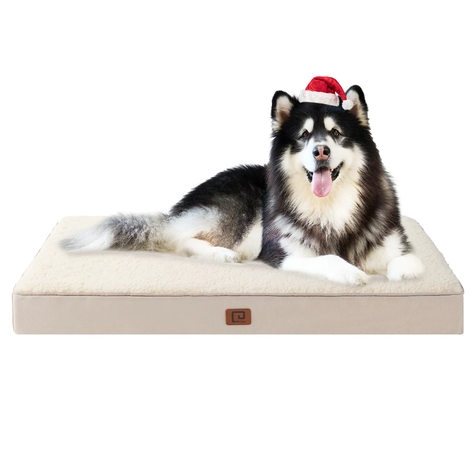 Pure EHEYCIGA Orthopedic XXL Dog Bed for Jumbo Dogs – 47×29 in Camel Removable Washable Cover Environmentally Friendly