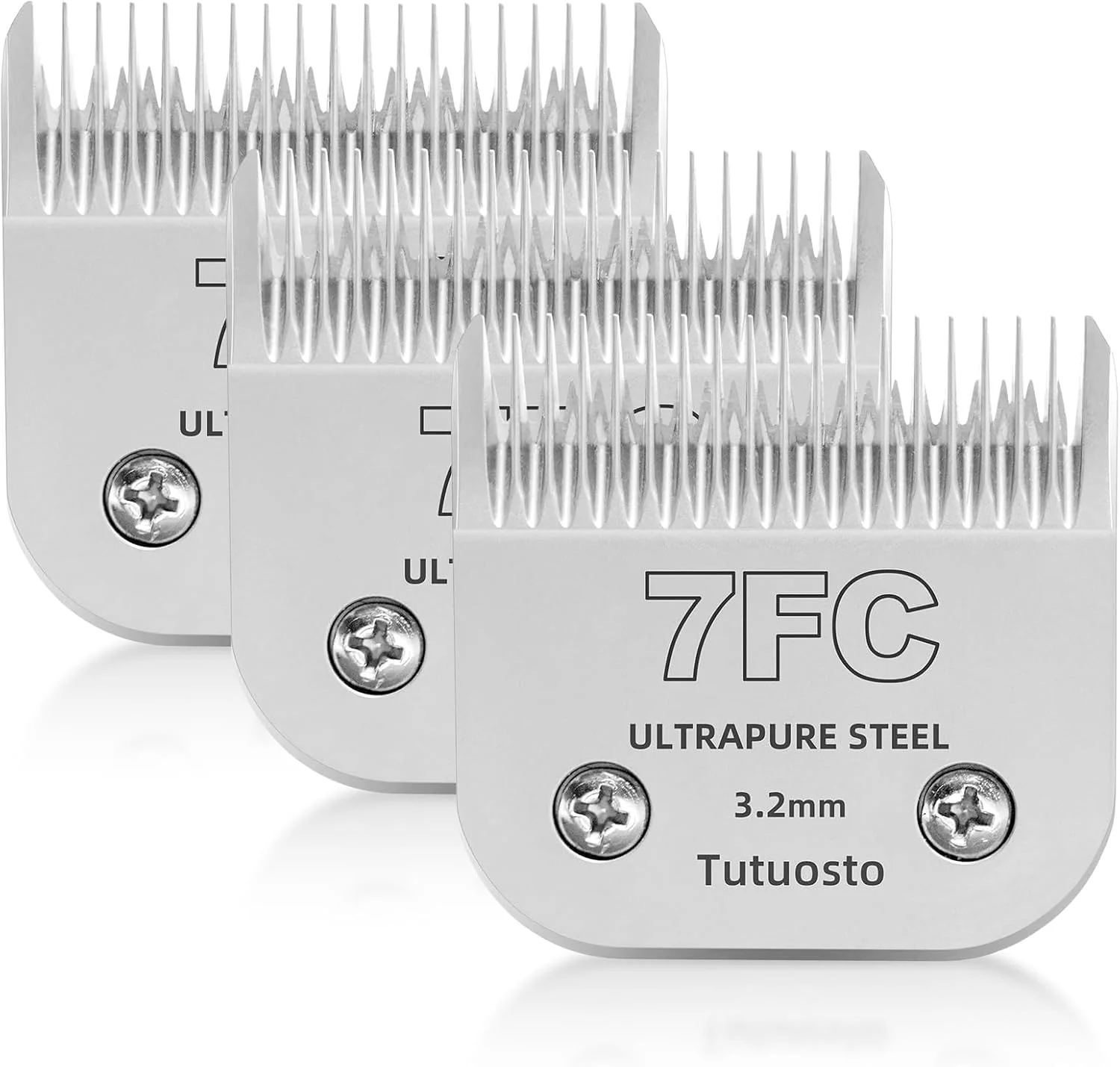 Prestigious Tutuosto Clipper Blades Size 10 Pack — Fits Andis Wahl Oster Clippers 7FC 3PACK Effective