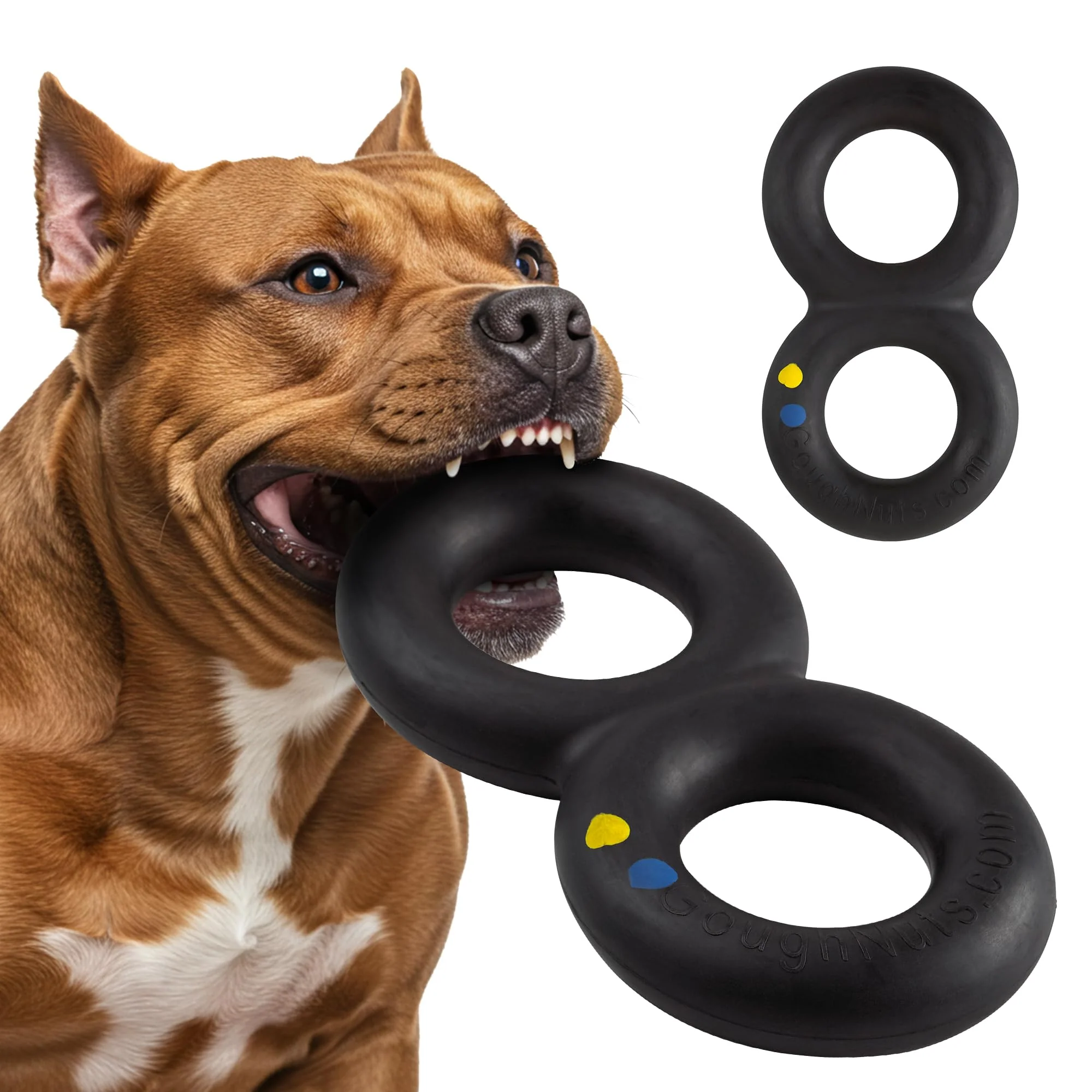 Smart Goughnuts Aggressive Chewer Dog Toy — Indestructible Large-Breed Tug Toy Versatile
