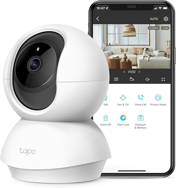 World-Class Tapo 2K Indoor Pan Tilt Wired Security Camera – Works as a Baby Monitor Pet Camera Motion Detection 2-Way Audio Siren Night Vision Subscription- Local Storage or Optional Cloud C210About ThisOverview Enhanced