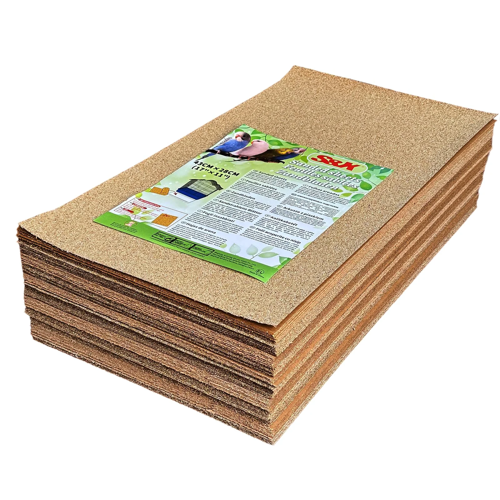 Durable S X Bird Cage Liner 120-Pack Gravel Paper Disposable 17×11 – Easier Cleaning for Parakeets Cockatiels Canaries Finches Conures Fine