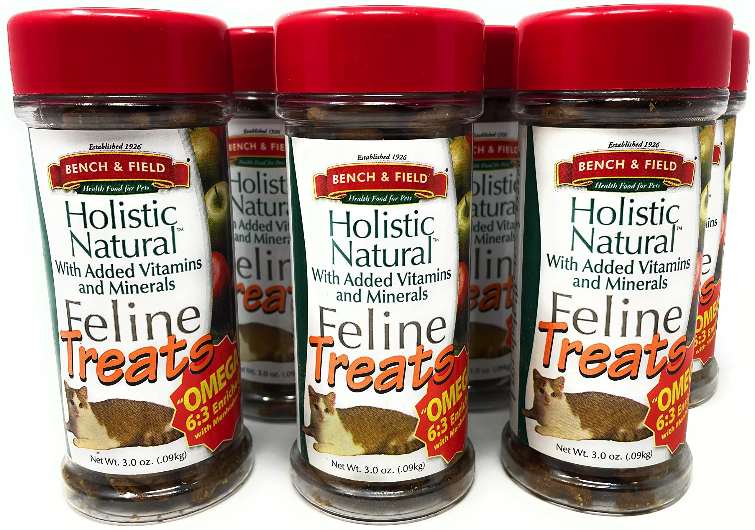 Selected Bench Field Holistic Cat Treats – Crunchy Fish-Shaped Bites Seafood Flavor 6-Pack Verified