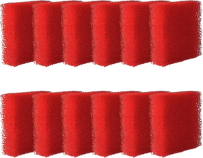 Carefully Designed 12-Pack Aquarium Glass Cleaner Sponges 3.25 x 3.25 x 1 Non-Scratch Scrubber Fast