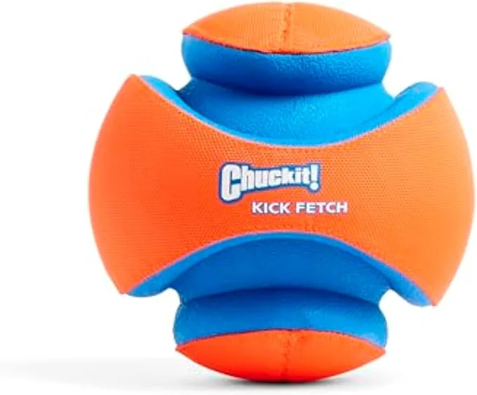 Proven Chuckit Kick Fetch Ball Dog Toy – Floats in Water – for Interactive Play – Made with Durable Rubber and Foam – For Large Dogs – Size Large – 8-inch Diameter – Pack of 1About This Traditional