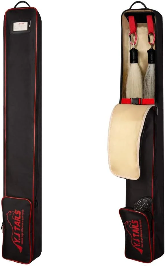 Premium Material Horse Tail Extension Bag Horse Brush Easy-to-Use