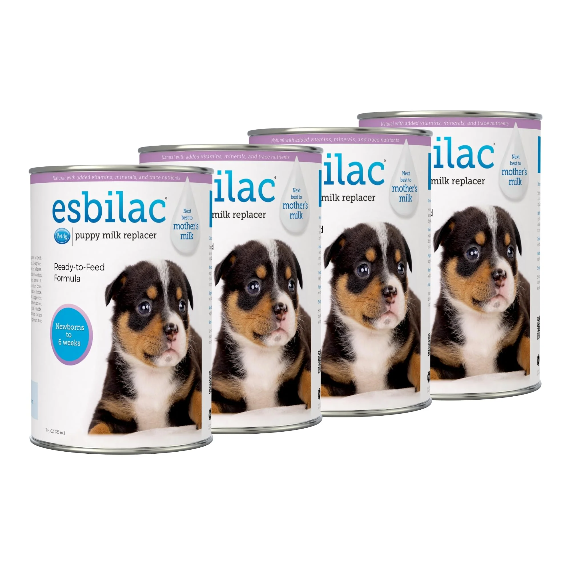 Solid PetAg Esbilac Puppy Milk Replacer Liquid – 11 oz Pack of 4 Ready-to-Feed Puppy Formula Healthy