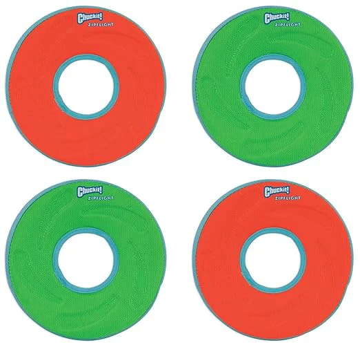 Recyclable Chuckit Zipflight Amphibious Flying Ring – Assorted Small – 6 in. Diameter 4 Pack About This Fashionable