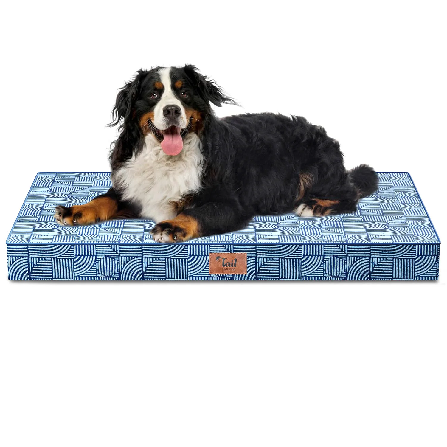 Premium Tail Stories Outdoor XXL Dog Crate Bed – Waterproof 47×29 Orthopedic Egg-Crate Foam First-Class
