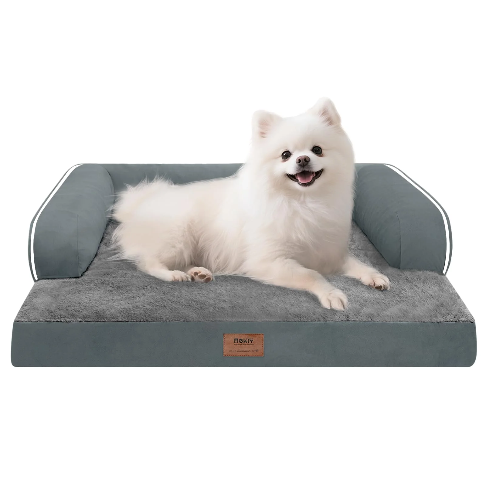 Effective MEKIY Small Dog Bed Orthopedic Memory Foam with Waterproof Removable Cover Non-Slip Washable Powerful
