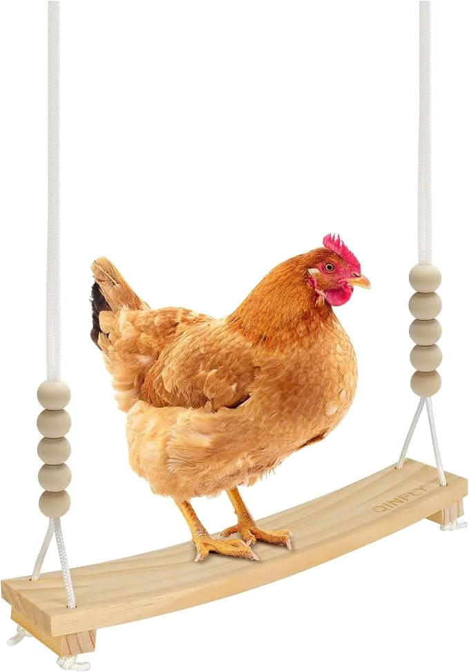 Enhanced Arc-Shaped Chicken Swing Perch Enrichment Toys Handmade Chicken Accessories Authentic