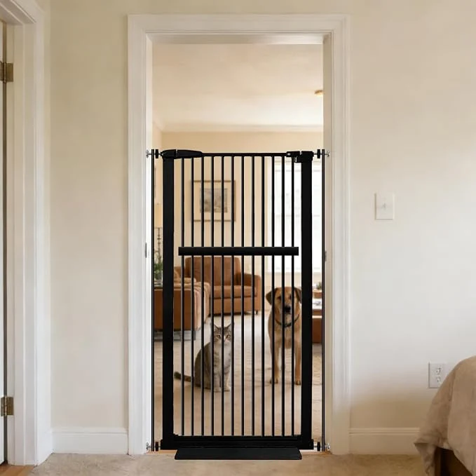 Authentic Lumizone Extra Tall Pet Gate 55.12 High Pressure Mounted 30.12 -34.05 Extra Stylish