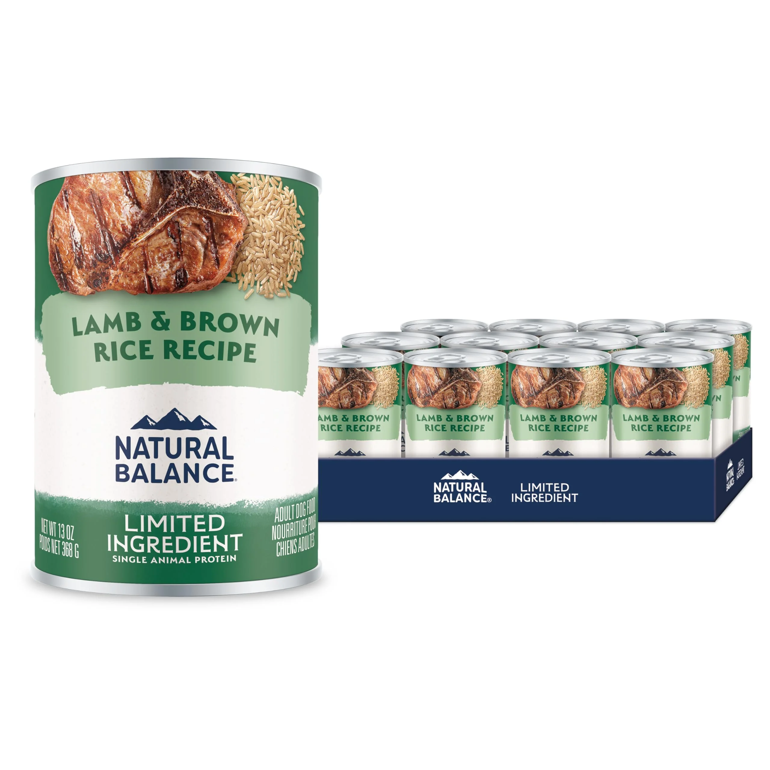 Smart Natural Balance Limited Ingredient Lamb Brown Rice Canned Dog Food – 13 oz Pack of 12 Fashionable