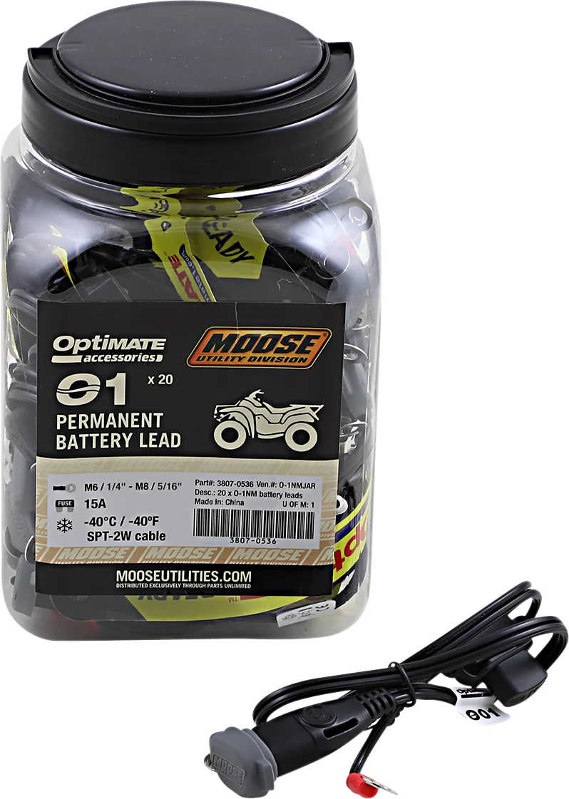 Premium MOOSE UTILITY Battery Lead – O1 – SAE 12V – Permanent – 20 Pack O-01NM JAR Original Design