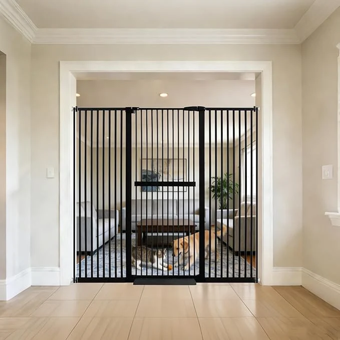 Professional Lumizone Extra Tall Cat Gate 61.02 High Pressure Mounted Extra Wide Elite