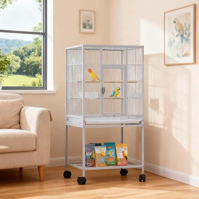 Solid 52” Wrought Iron Birdcage Secure