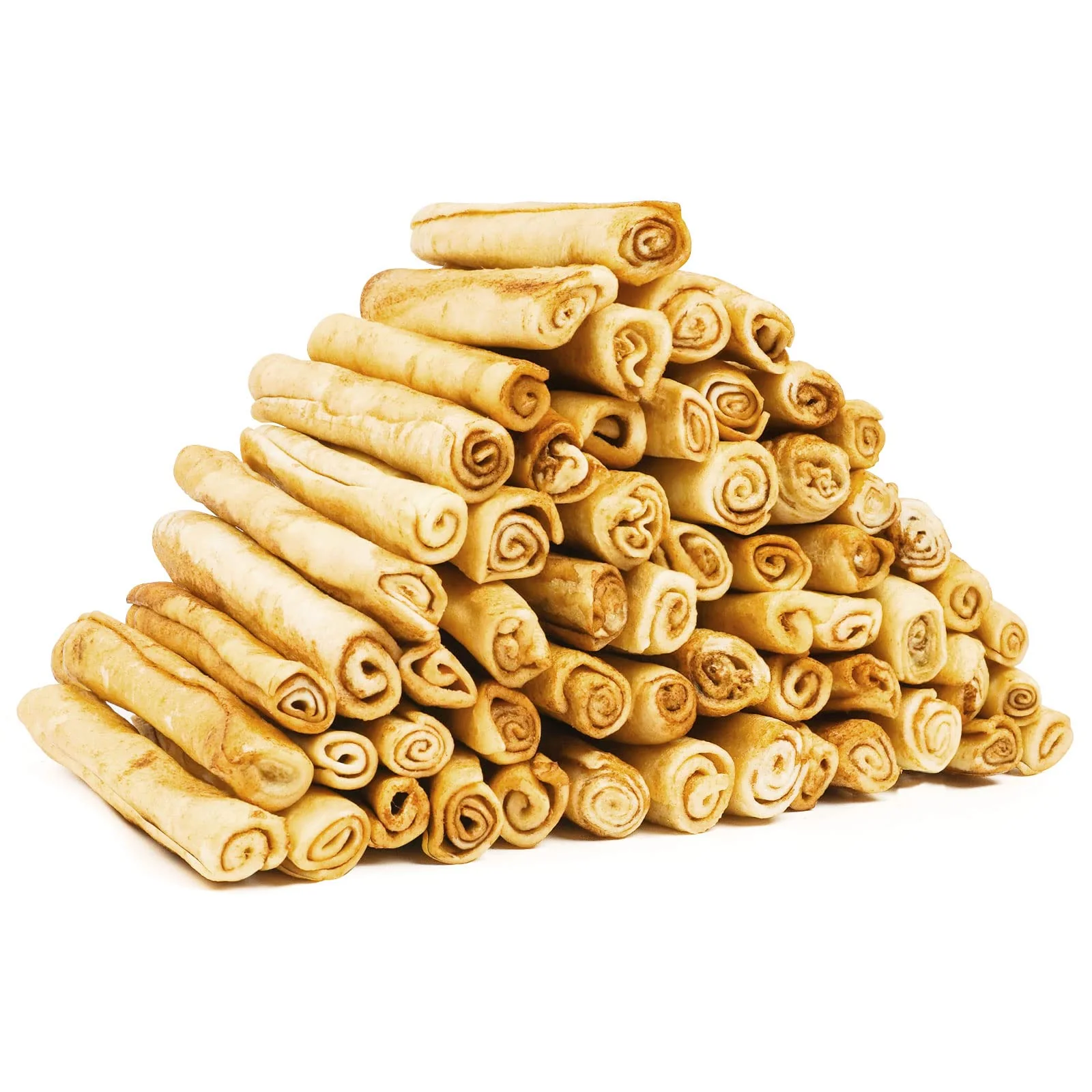Clean MON2SUN Dog Rawhide Rolls Twist Sticks 6.5-Inch Chicken Flavor – 60 Count for Puppies Small Dogs Specialty