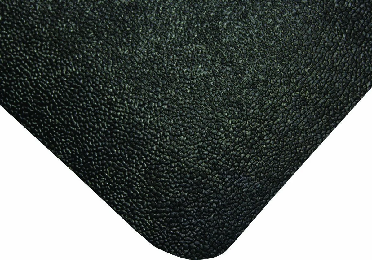 Professional Wearwell – 447.916x3x5BK Natural Rubber 447 UltraSoft WeldSafe Anti-Fatigue Beveled Mat for Dry Areas 3′ Width x 5′ Length x 9 16 Thickness Black