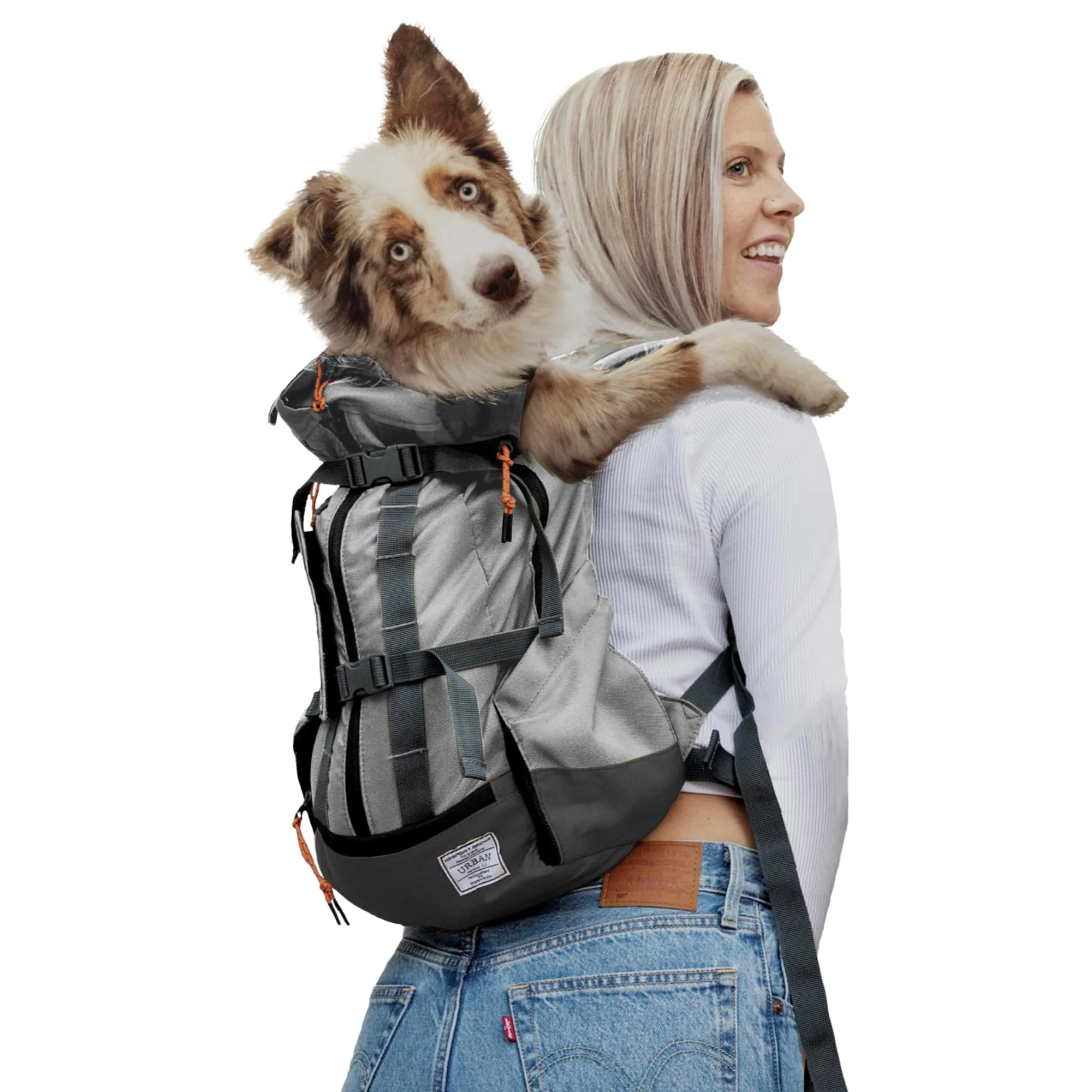 Reusable K9 Sport Sack Urban 3 Large Concrete – Dual-Use Backpack Carrier Everyday Pack 20–22 in Back Length Consistent