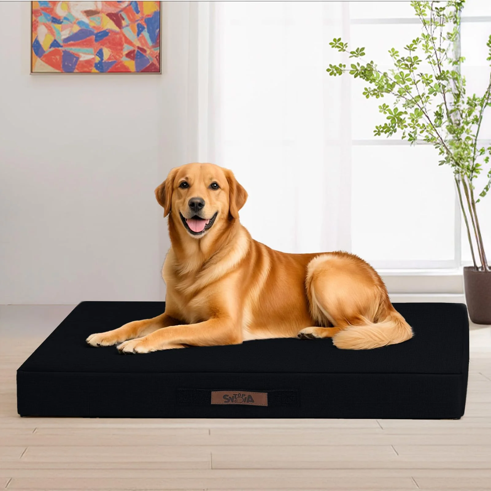 Solid Sytopia 42XL Indestructible Waterproof Dog Bed for Extra Large Dogs Indoor Outdoor Secure