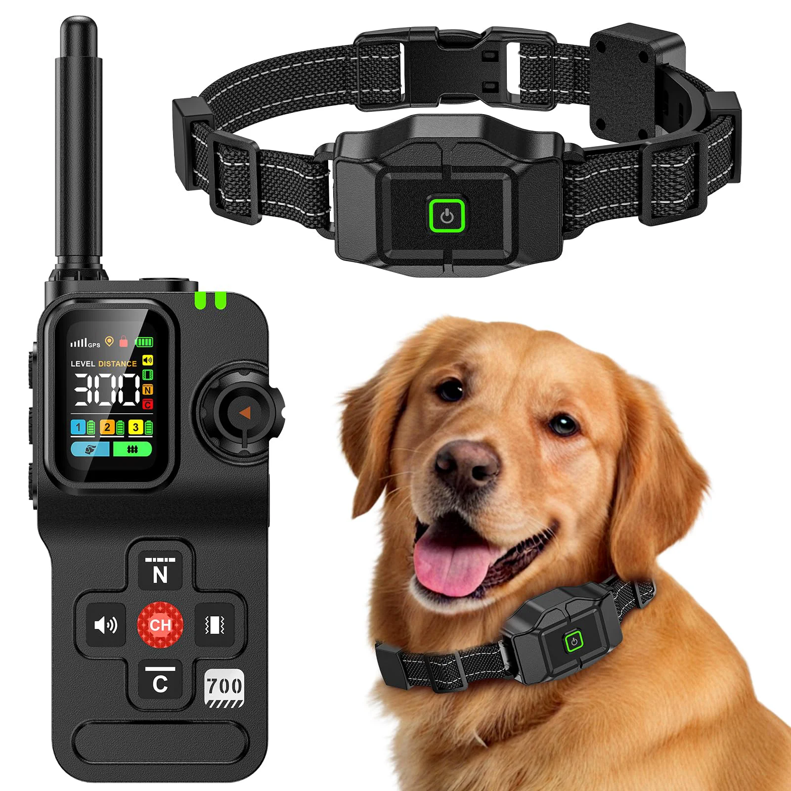 Versatile Chtoocy GPS Wireless Dog Fence with Training Collar – -Time Distance 25–999 yd Boundary Waterproof Collar Fine Crafted